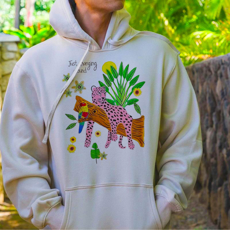 Unisex Printed Cotton Hoodie