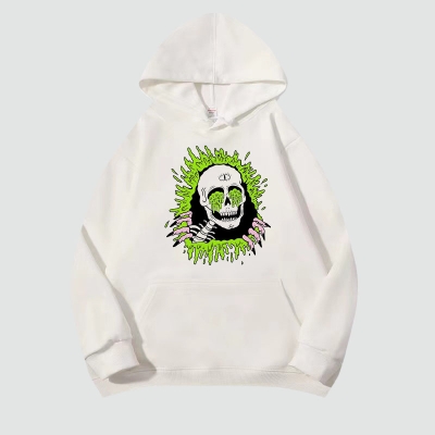 Unisex Skull Graffiti Hoodie