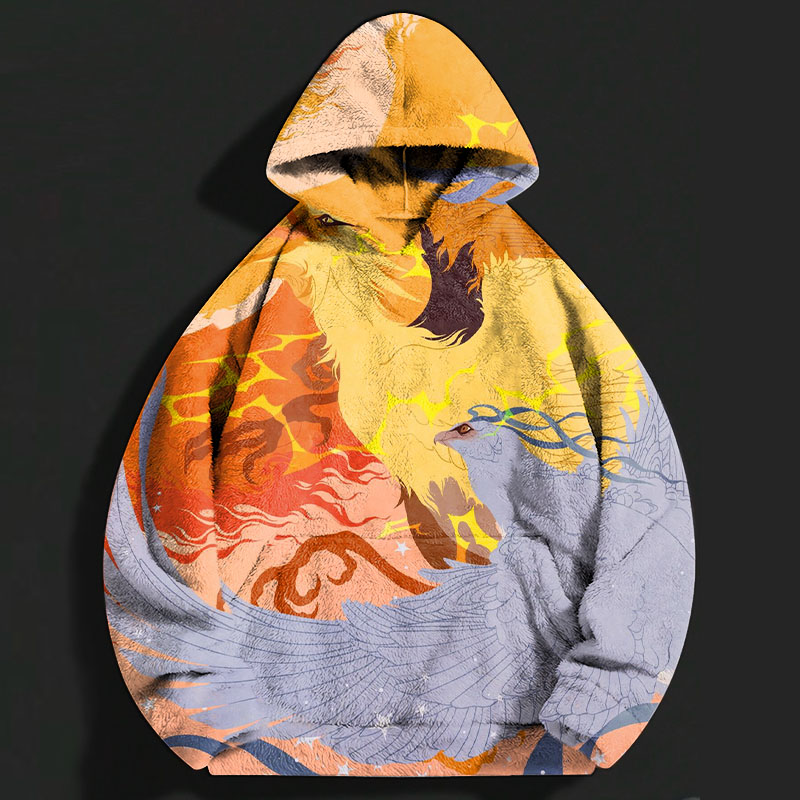 Japanese Graffiti Flannel Hoodie