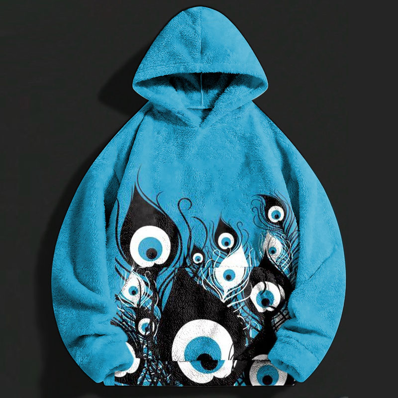 Eye Art Graffiti Flannel Hoodie