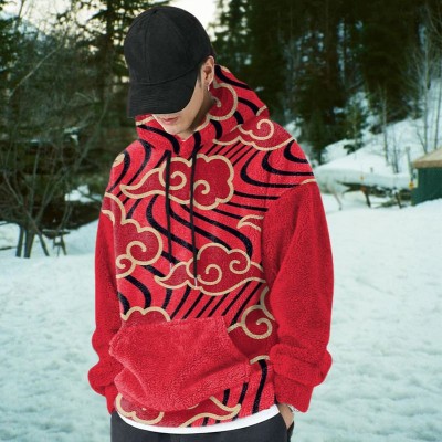 Japanese Wave Graffiti Flannel Hoodie