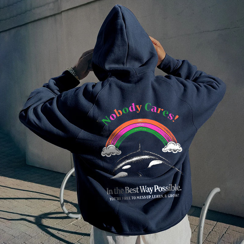 Rainbow Whale Graffiti Hoodie