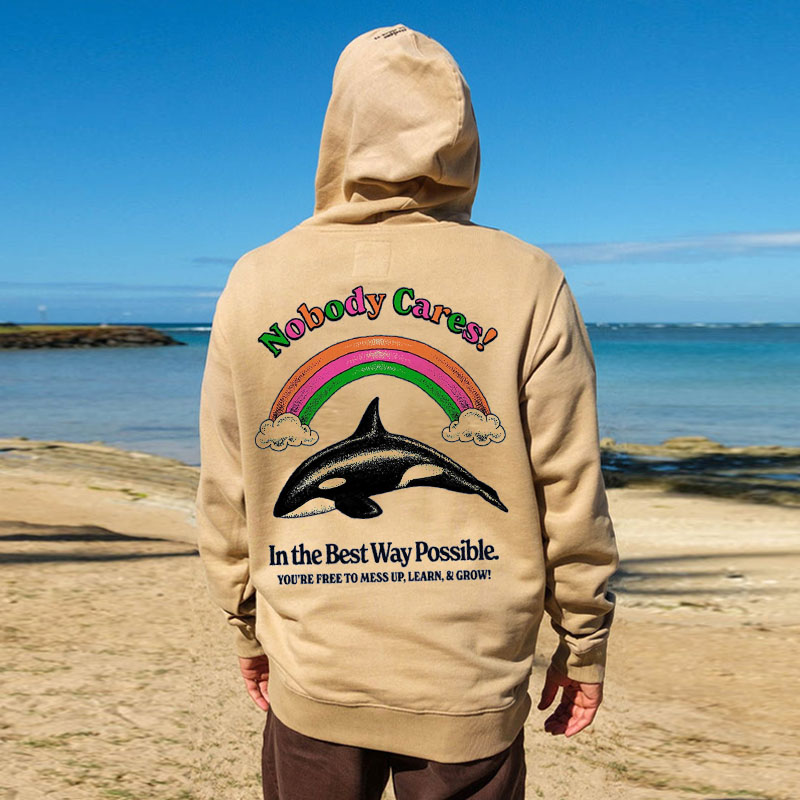 Rainbow Whale Graffiti Hoodie