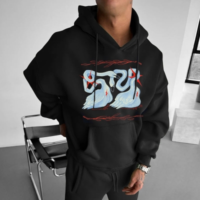 Swan Graffiti Hoodie