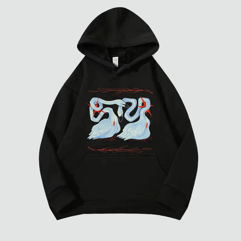 Swan Graffiti Hoodie