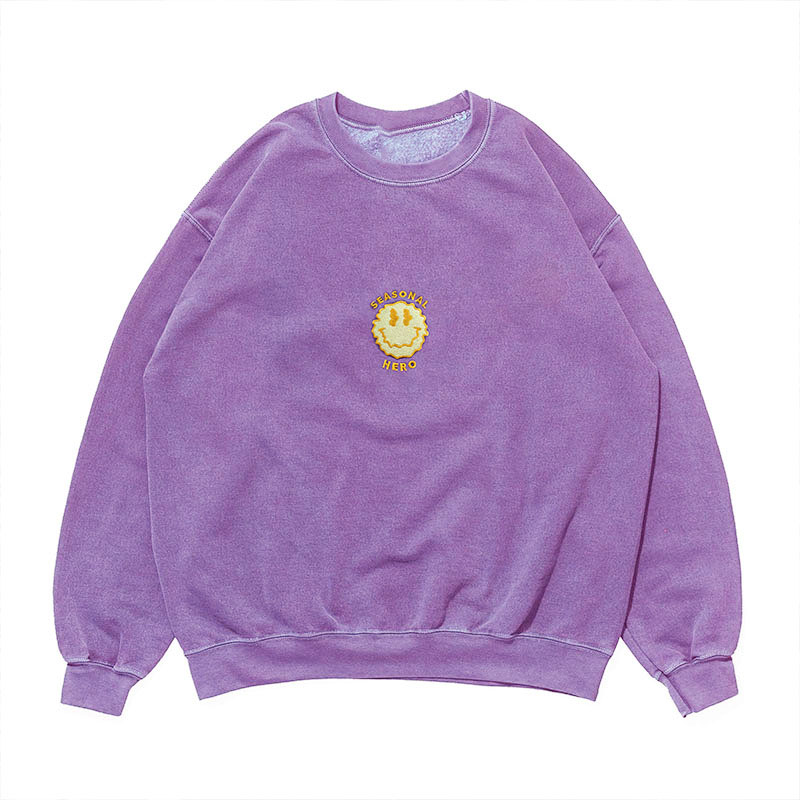 Psychedelic Smiley Print Vintage Sweatshirt