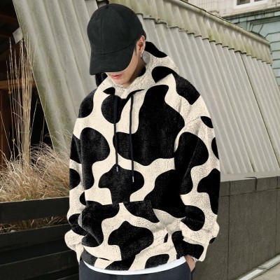 Cow Print Facecloth Hoodie