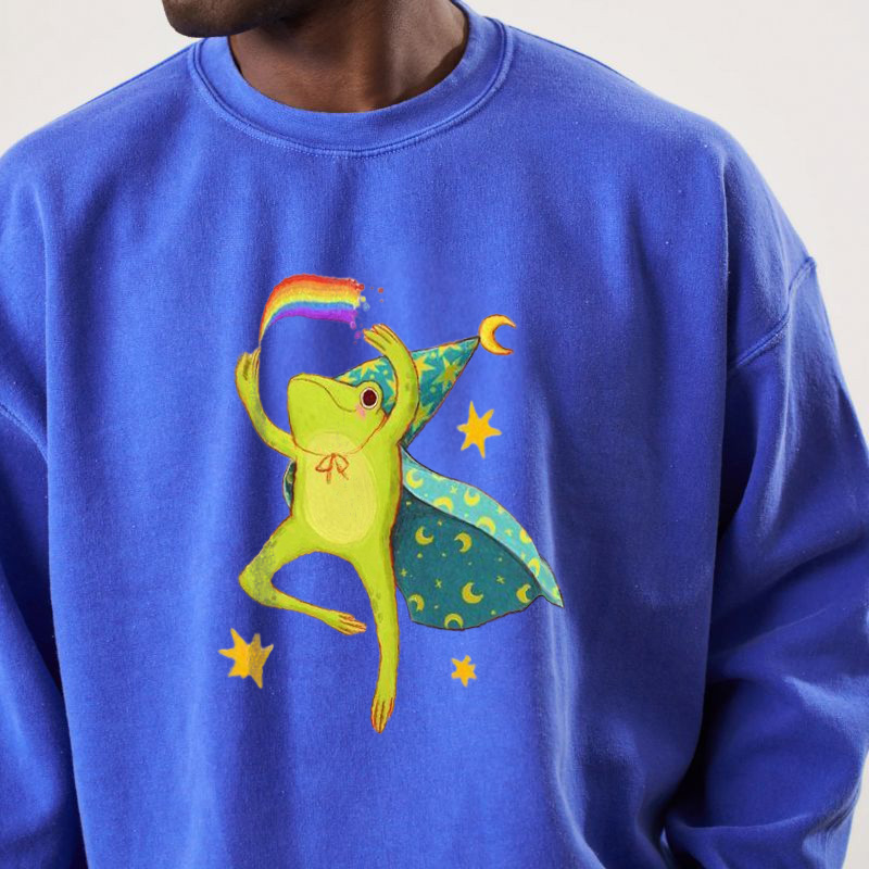 Warm Thick Crew Neck Printed Sweatshirt