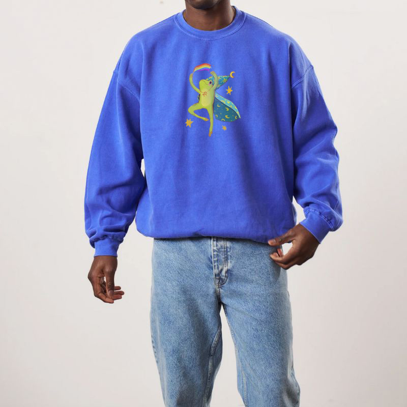 Warm Thick Crew Neck Printed Sweatshirt