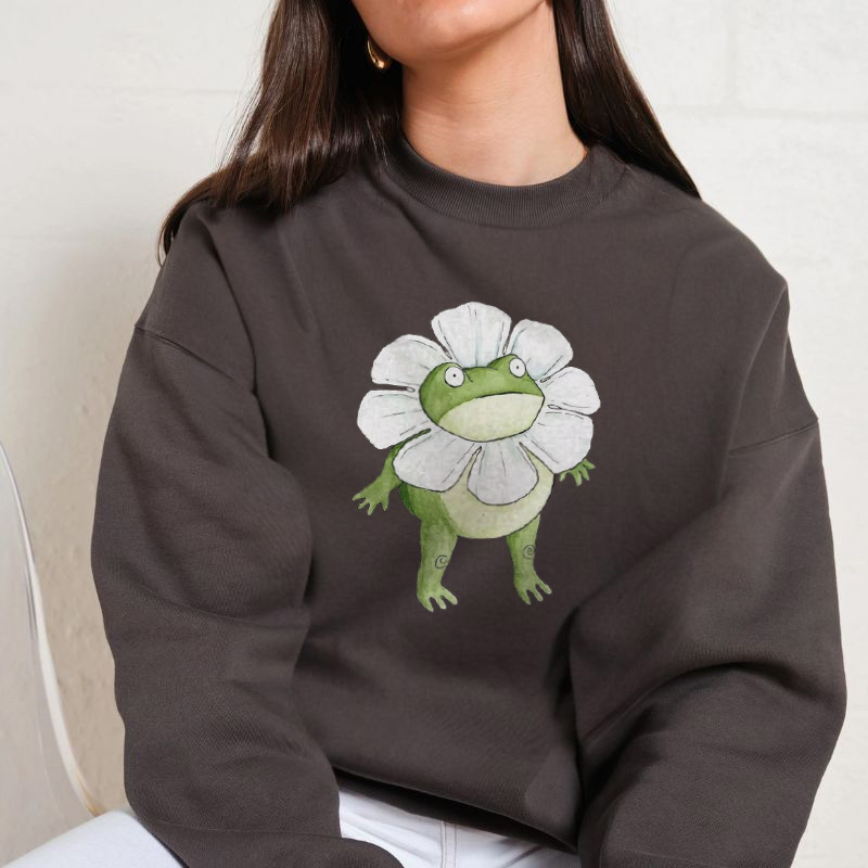 Warm Thick Crew Neck Printed Sweatshirt