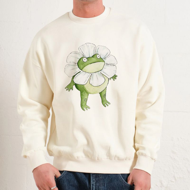 Warm Thick Crew Neck Printed Sweatshirt