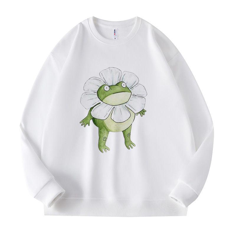 Warm Thick Crew Neck Printed Sweatshirt