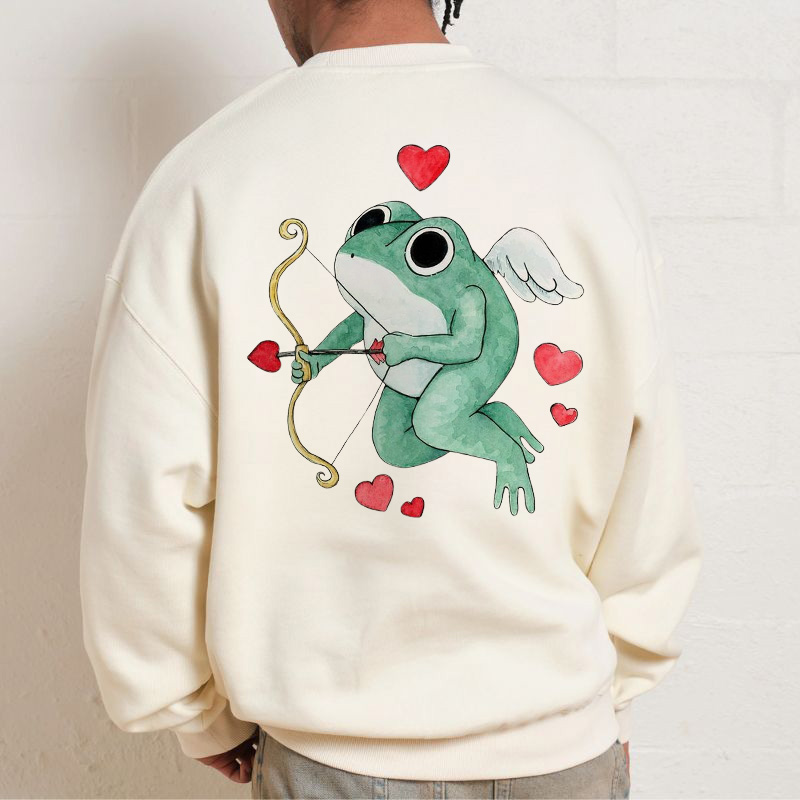 Warm Thick Crew Neck Printed Sweatshirt