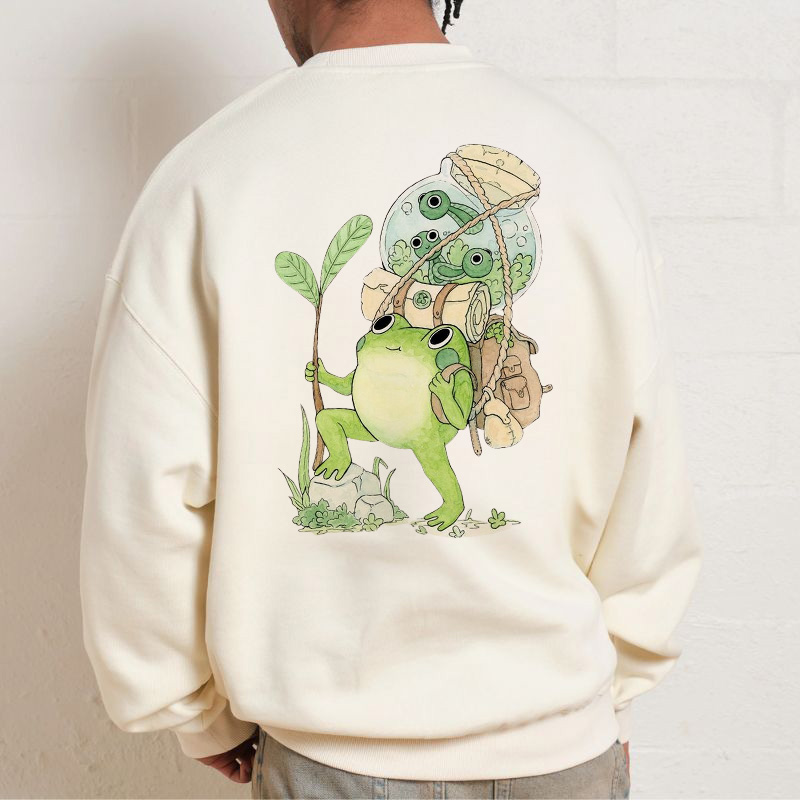 Warm Thick Crew Neck Printed Sweatshirt