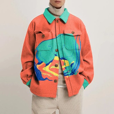 Animal Series Art Painting Shirt Jacket