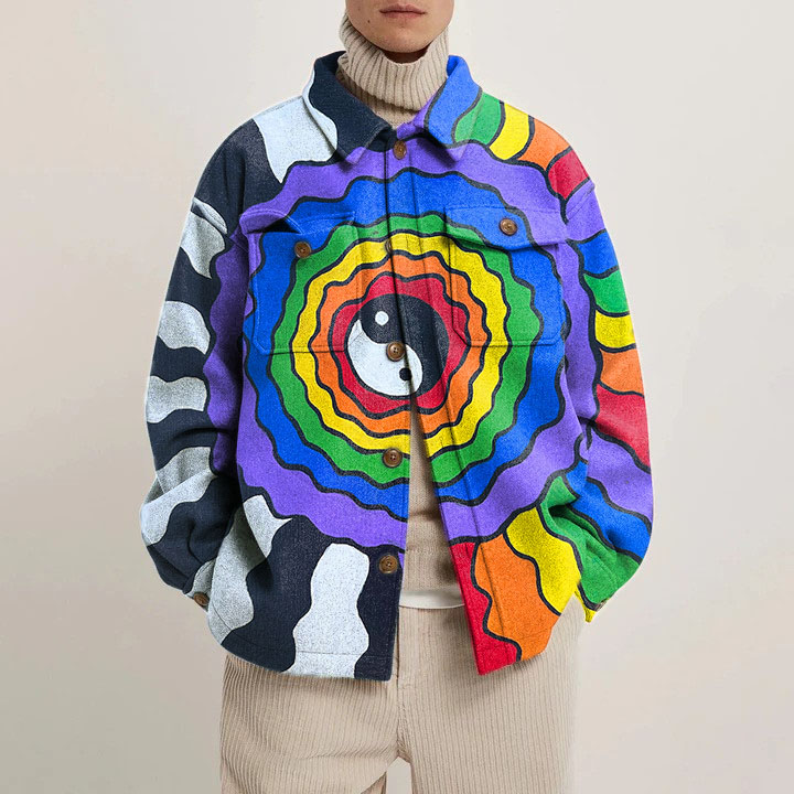 Rainbow Tai Chi Graffiti Shirt Jacket