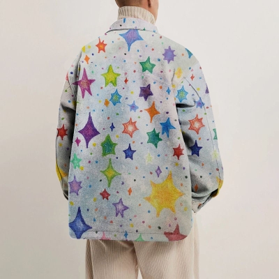 Quadrangle Graffiti Shirt Jacket