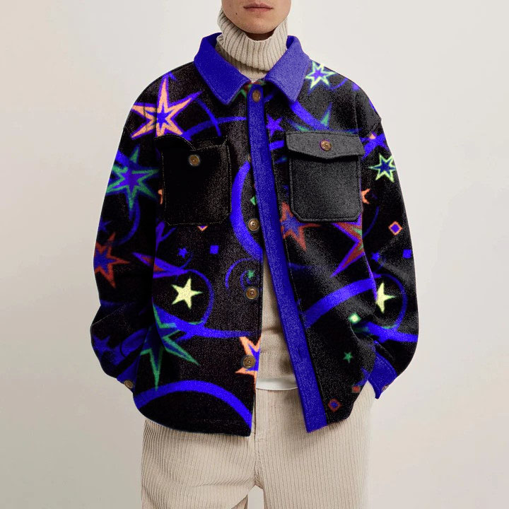 Star Graffiti Shirt Jacket