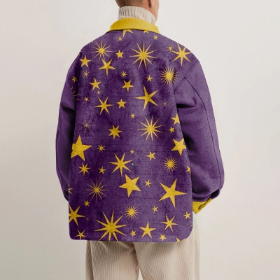 Clashing Stars Graffiti Shirt Jacket