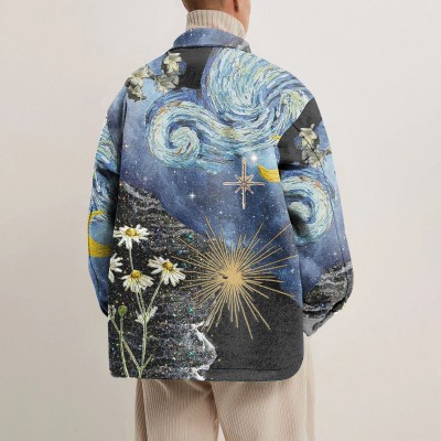 Artistic Painting Patchwork Shirt Jacket