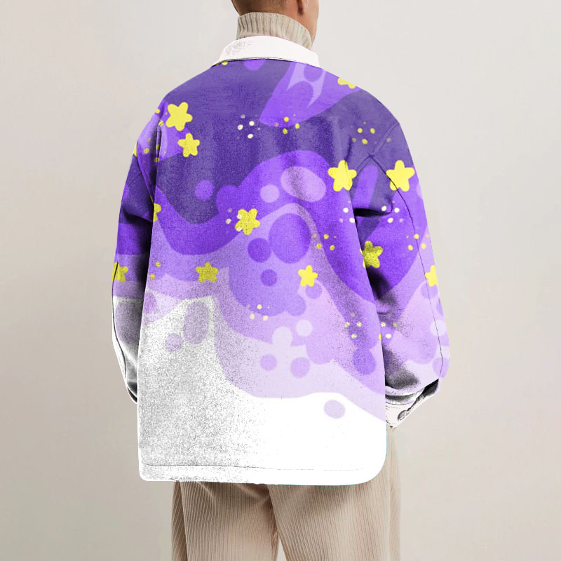 Star Gradient Shirt Jacket