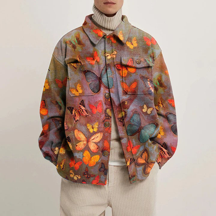 Vintage Butterfly Shirt Jacket