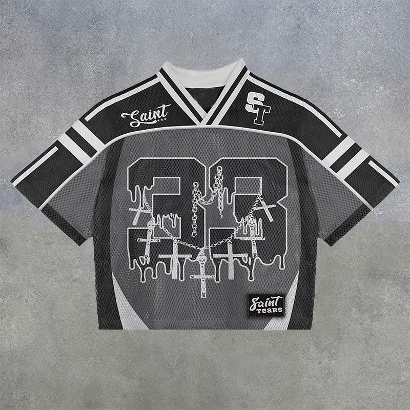 Hip Hop Digital Graffiti Mesh Jersey