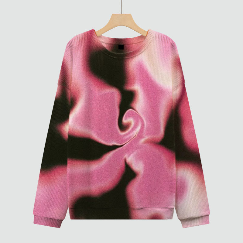 Gradient Graffiti Knit Sweater