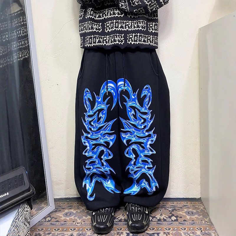 Hip Hop Letter Print Casual Pants