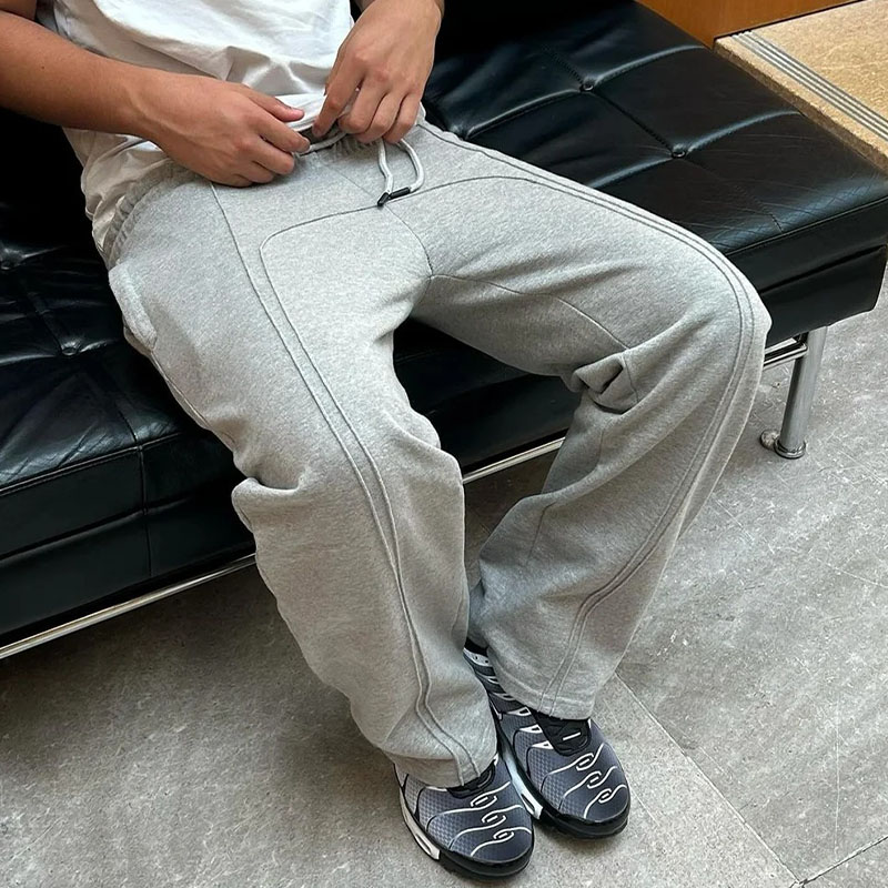 Hip Hop Solid Color Spliced Casual Pants