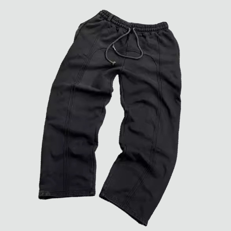 Hip Hop Solid Color Spliced Casual Pants