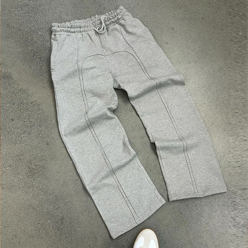 Hip Hop Solid Color Spliced Casual Pants