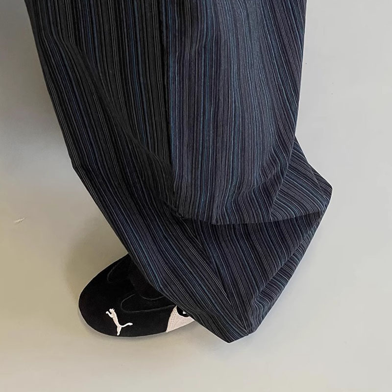 Vintage Vertical Stripe Scimitar Casual Pants