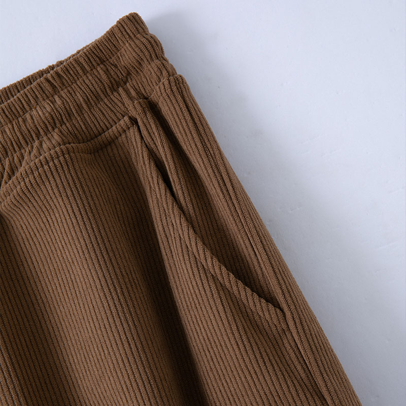 Vintage Corduroy Leg Elastic Windproof Casual Pants