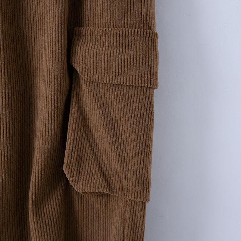 Vintage Corduroy Leg Elastic Windproof Casual Pants