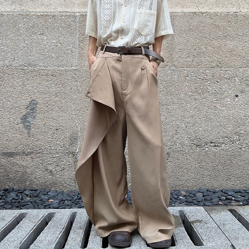 Vintage Patchwork Design Suit Pants