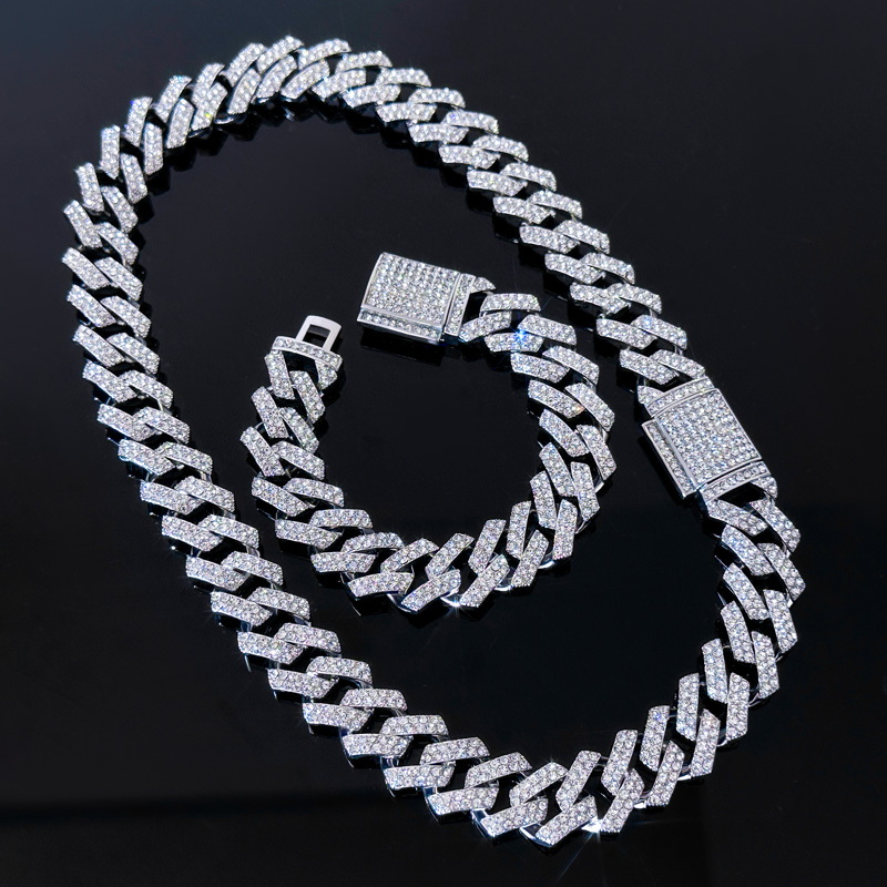 18mm Iced Out Cuban Chain & Bracelet Set