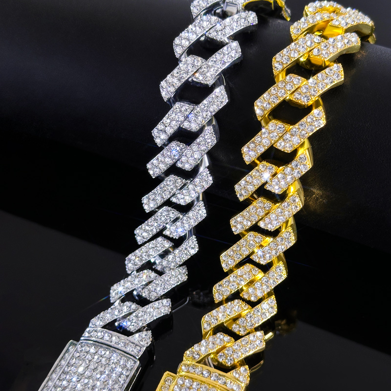 18mm Iced Out Cuban Chain & Bracelet Set