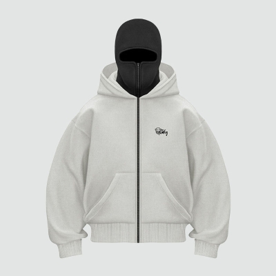 Y2K Padded Double Hood Design Hoodie