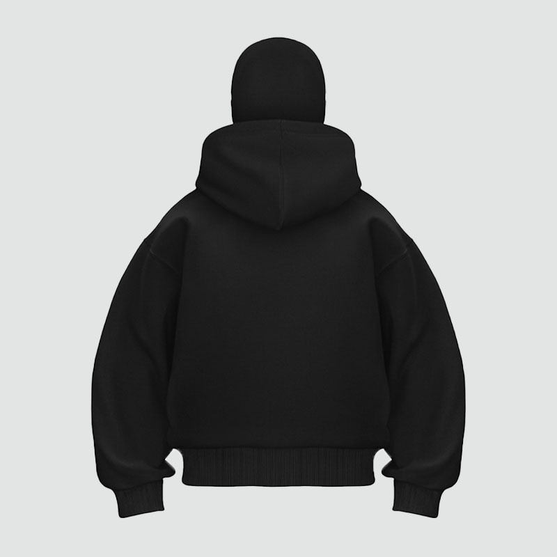 Y2K Padded Double Hood Design Hoodie