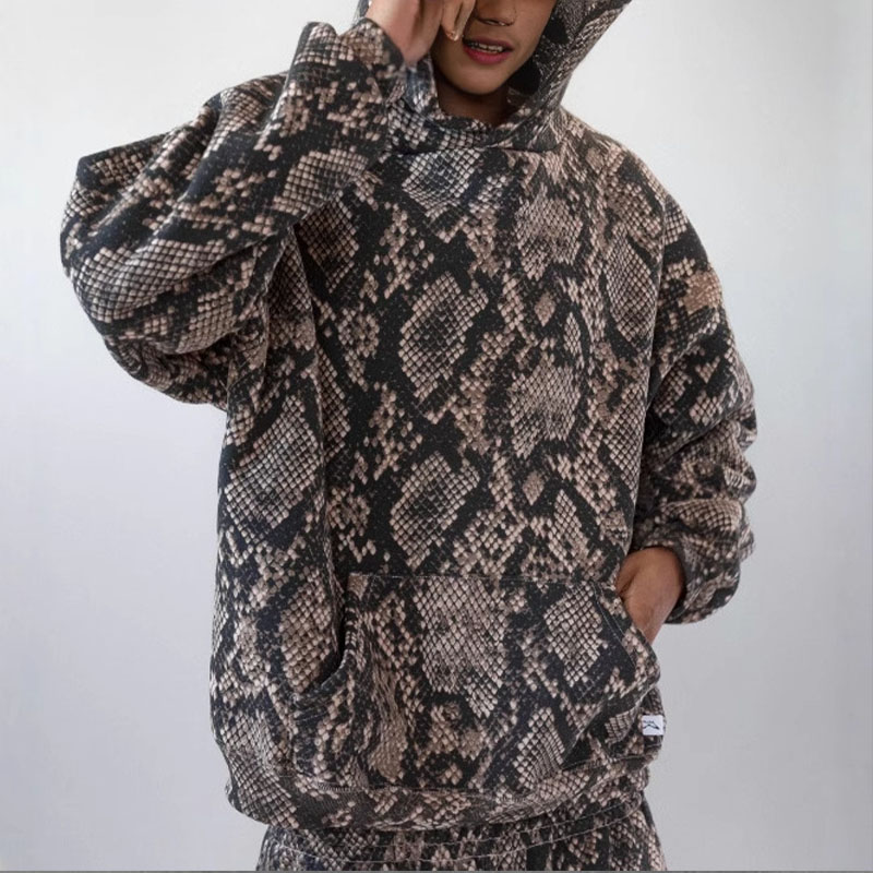 Y2K Snake Print Hoodie