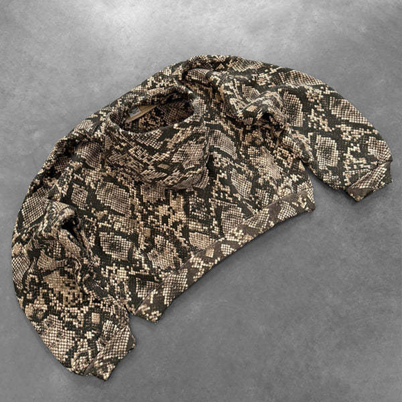 Y2K Snake Print Hoodie