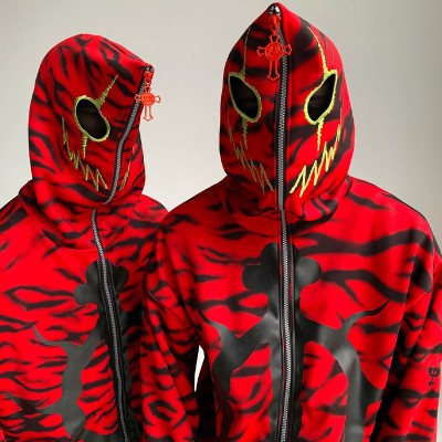 Y2K Graffiti Zipper Hoodie