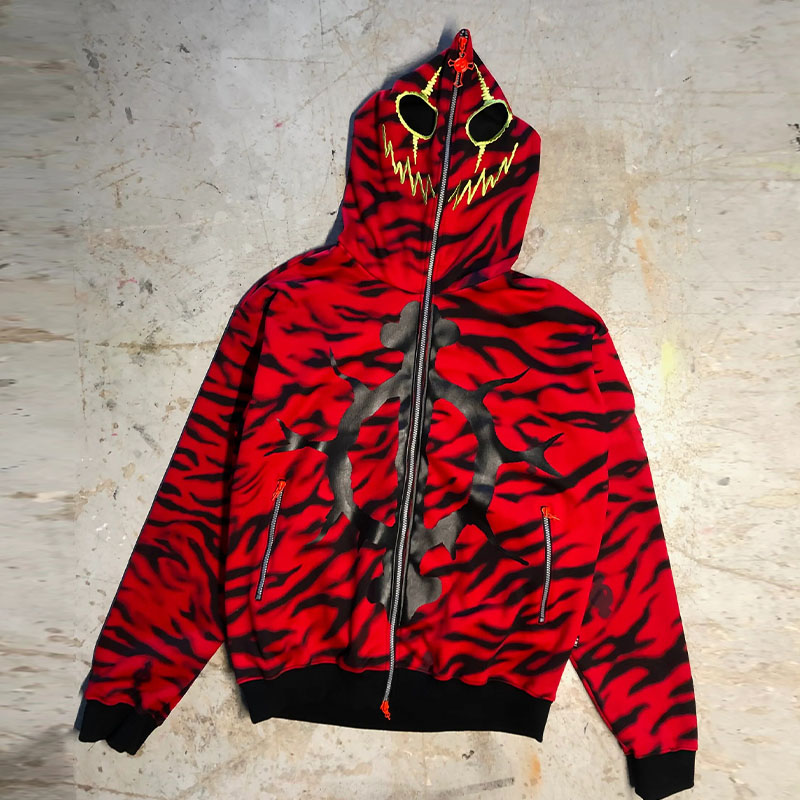 Y2K Graffiti Zipper Hoodie