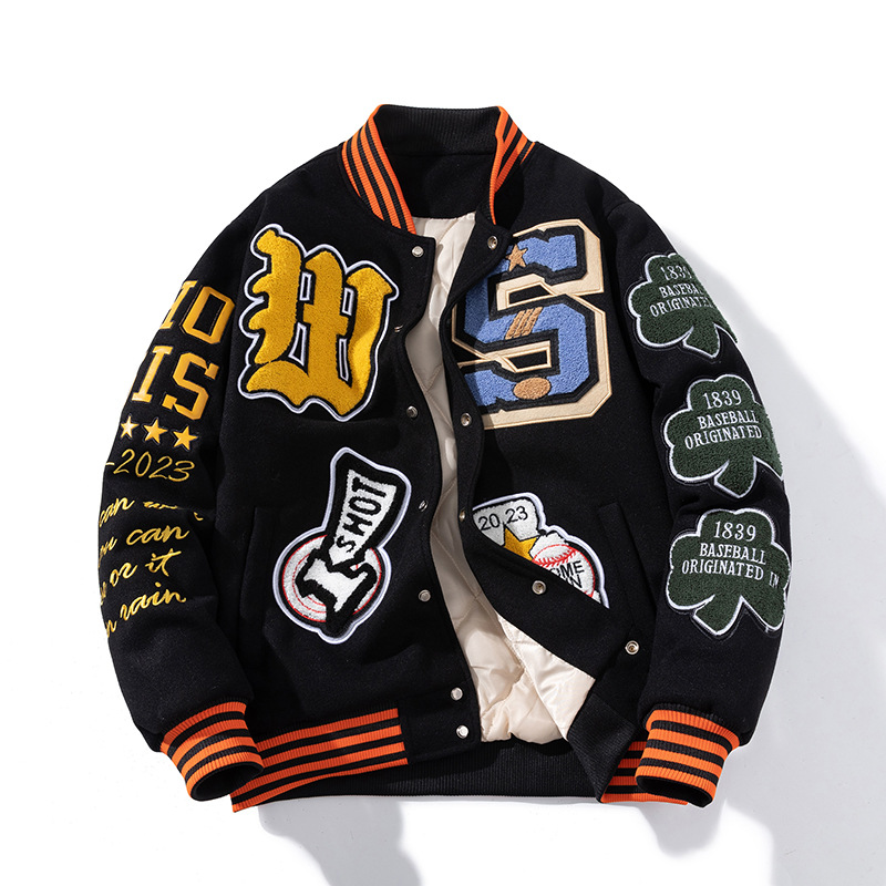 Embroidered Jacket Cotton Baseball Jacket