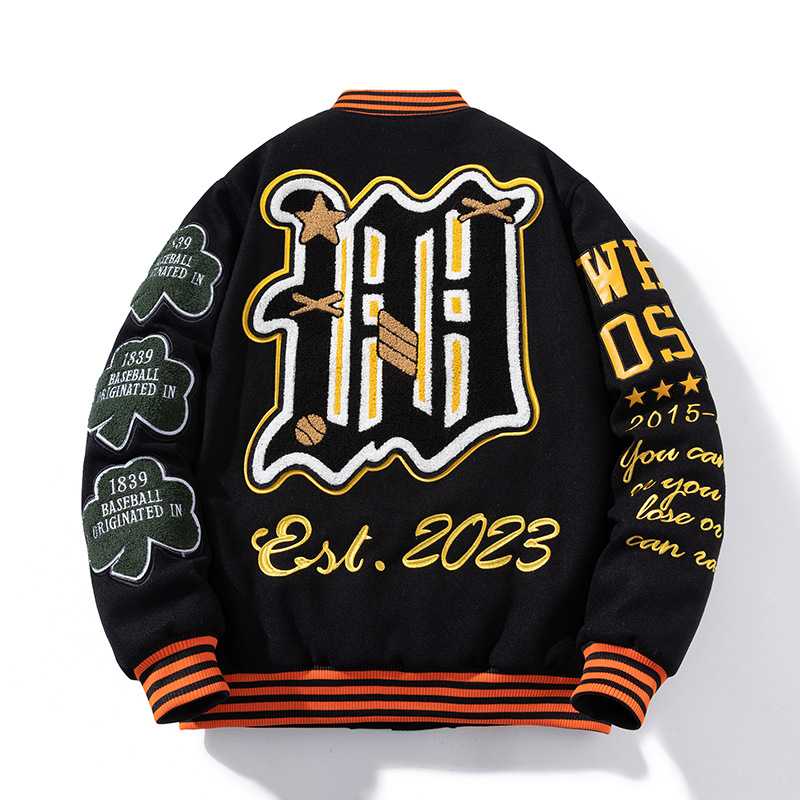 Embroidered Jacket Cotton Baseball Jacket