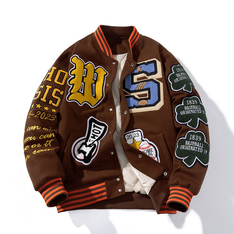 Embroidered Jacket Cotton Baseball Jacket