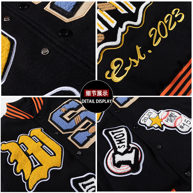 Embroidered Jacket Cotton Baseball Jacket