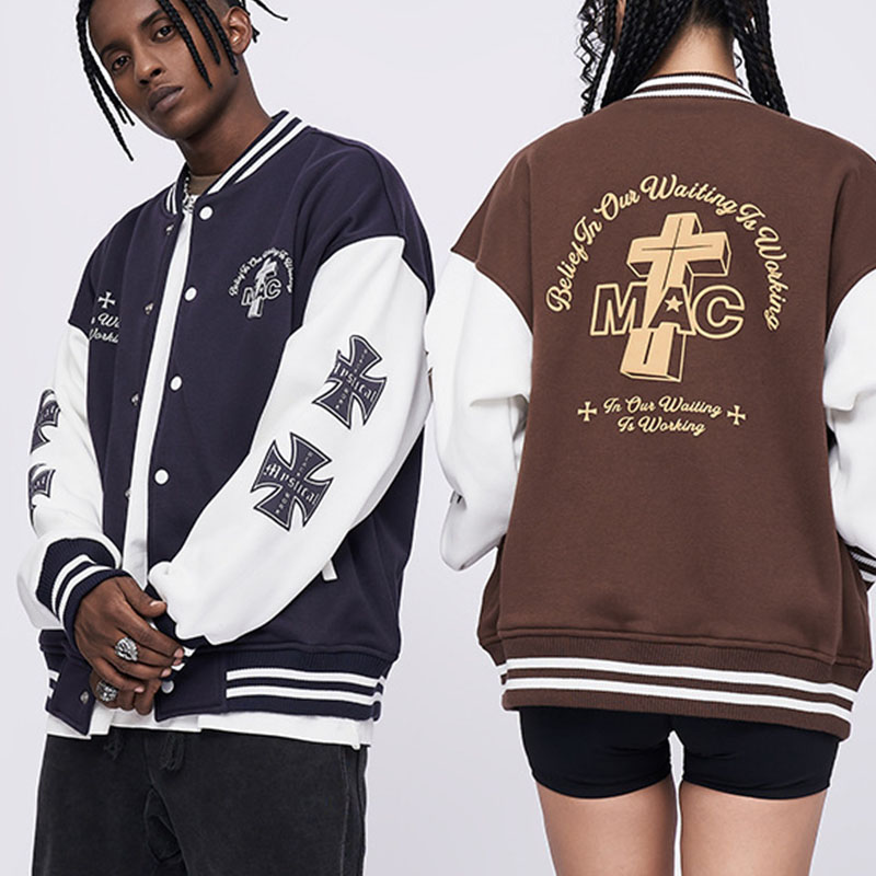 Hip Hop Printed Baseball Jacket