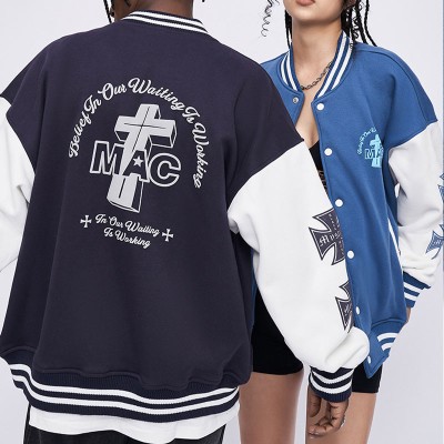 Hip Hop Printed Baseball Jacket